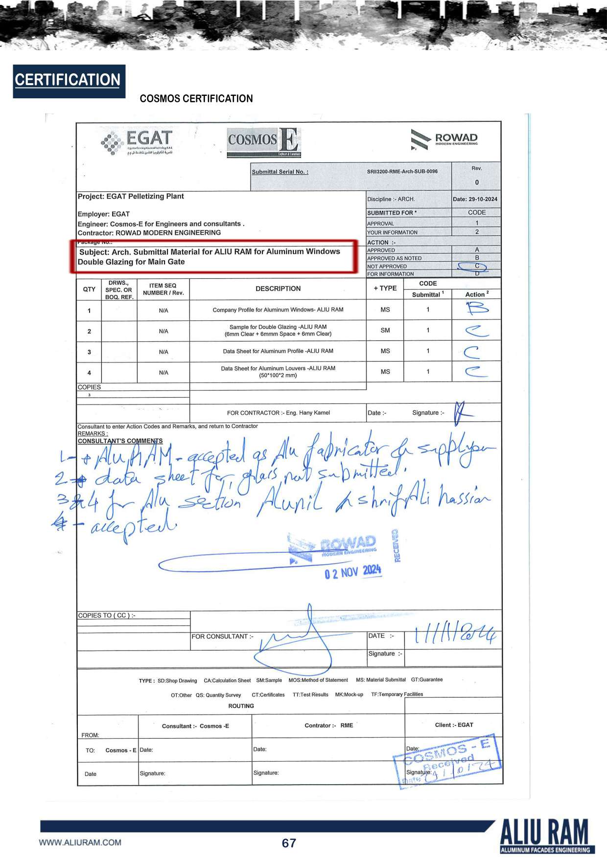 Certification